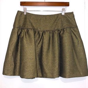 NWT Banana Republic Bubble Skirt Gold Sparkle and Black Size 10
